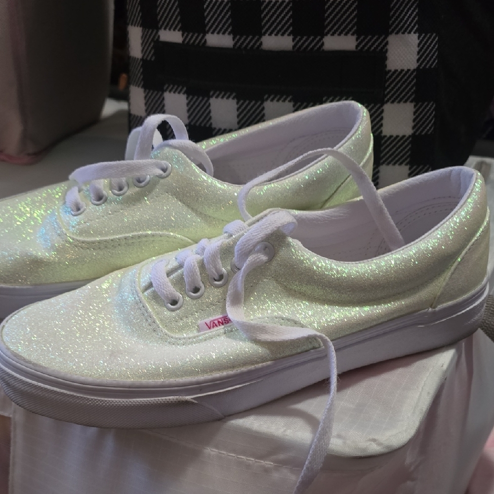 Vans Women's Sparkling White Sneakers